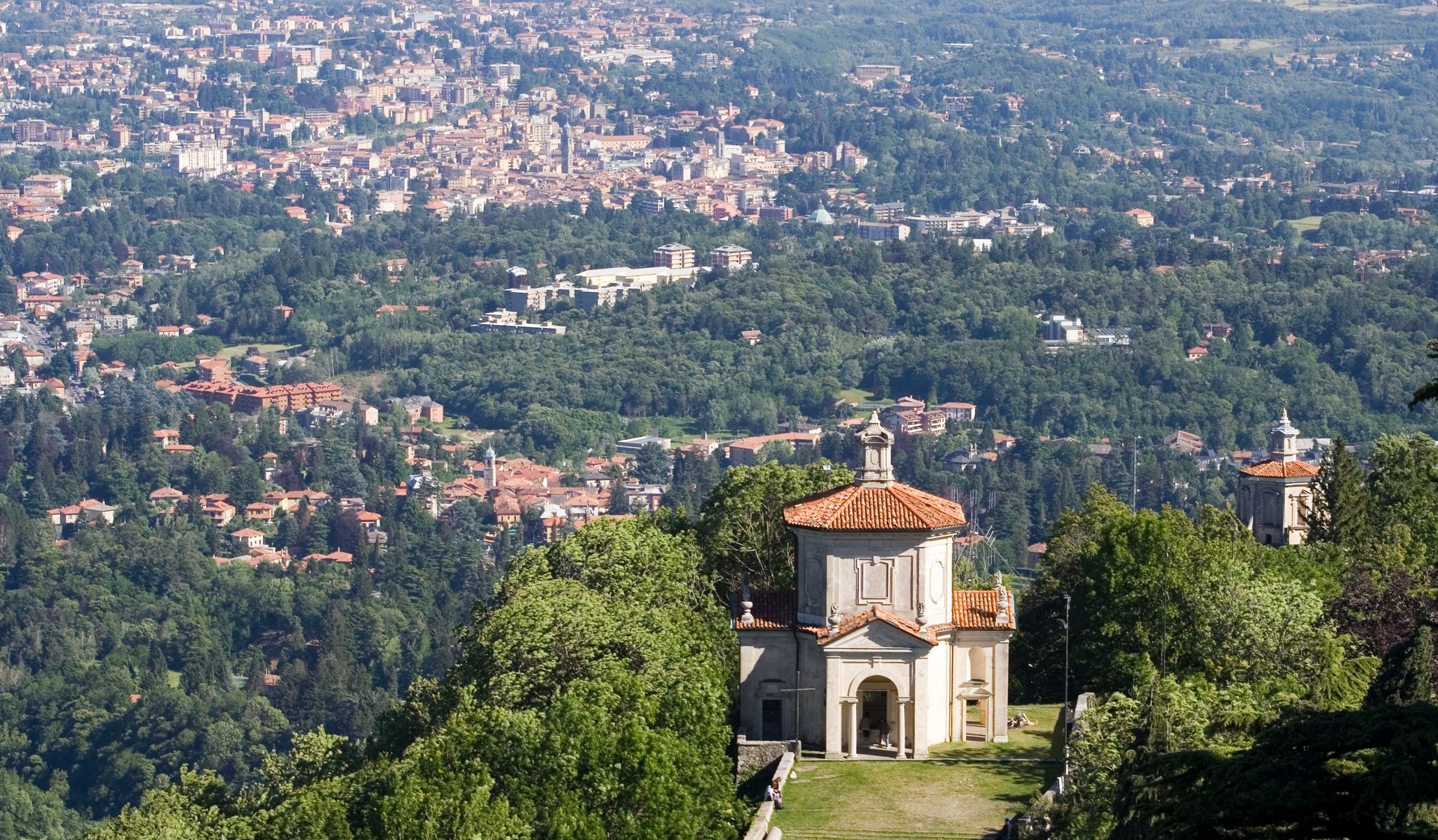 Sacro Monte Varese Aerial view